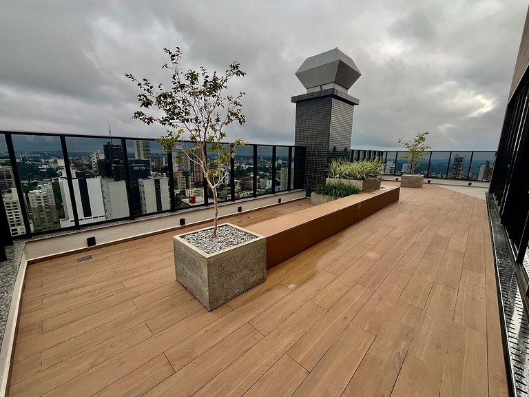 Studio no Centro de Chapecó, Vista para a Catedral