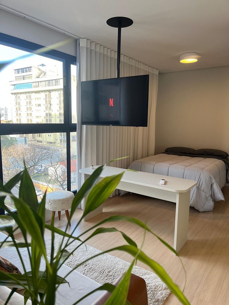 Studio no Centro de Chapecó, Vista para a Catedral