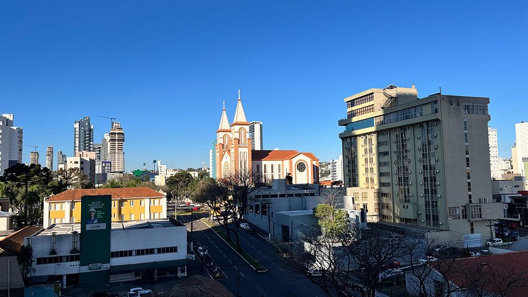 Studio no Centro de Chapecó, Vista para a Catedral