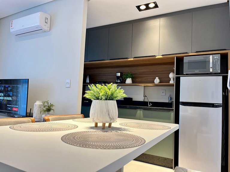 Studio no Centro de Chapecó, Vista para a Catedral