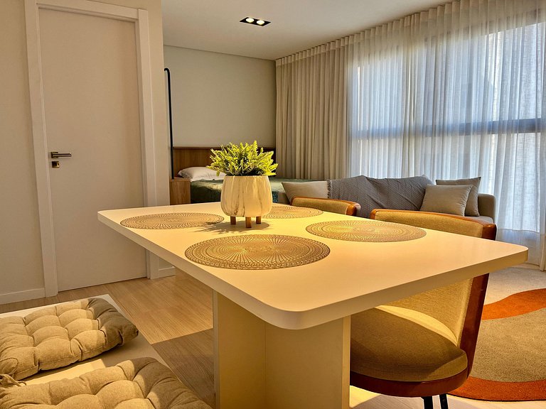 Studio no Centro de Chapecó, Vista para a Catedral