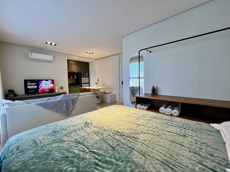 Studio no Centro de Chapecó, Vista para a Catedral